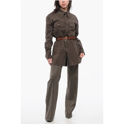 SAHARIENNE Overshirt with Leather Belt
