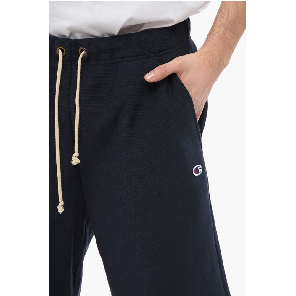 Fleeced-Cotton Shorts with Drawstring Waist and 2 Pockets