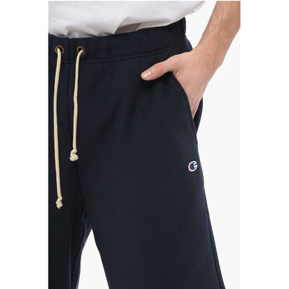 Fleeced-Cotton Shorts with Drawstring Waist and 2 Pockets