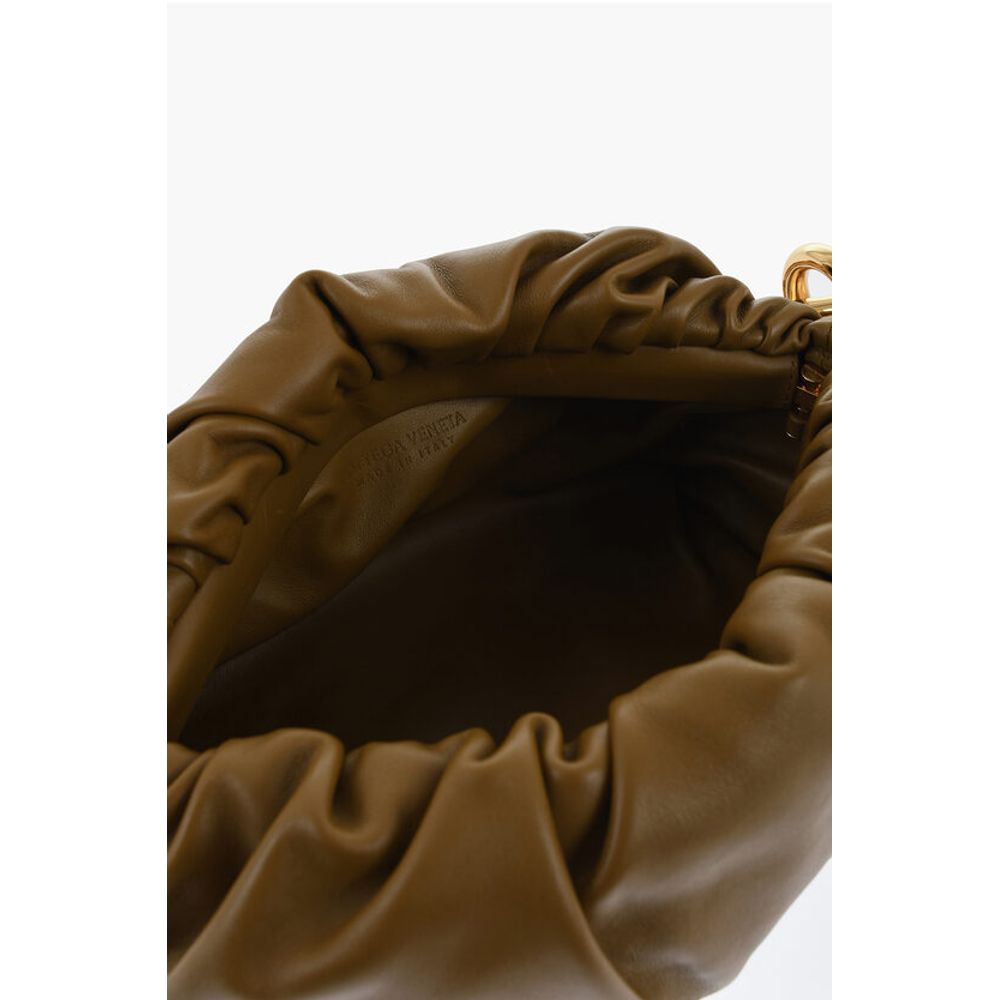 Leather THE CHAIN POUCH Bag with Magnetic Closure