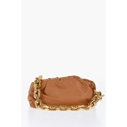 Leather THE CHAIN POUCH Bag with Magnetic Closure