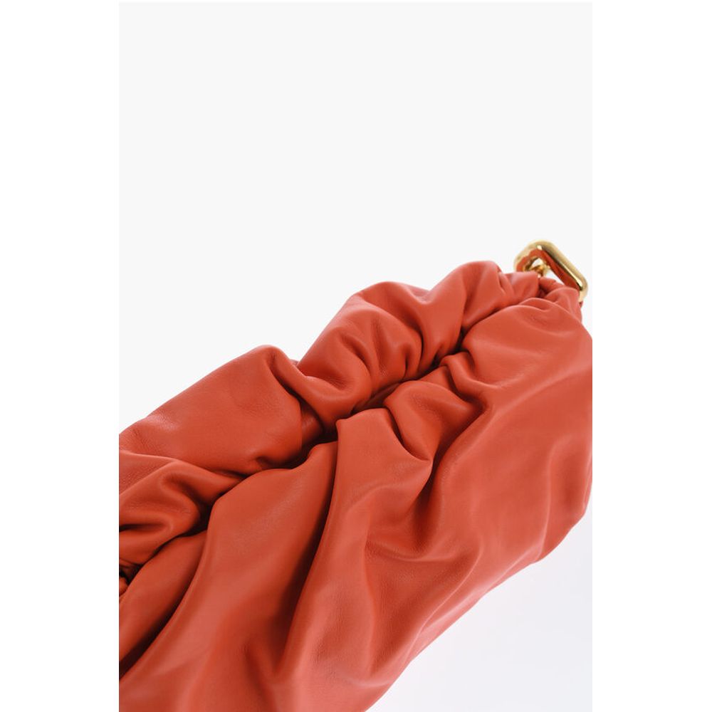 Leather THE CHAIN POUCH Bag with Magnetic Closure
