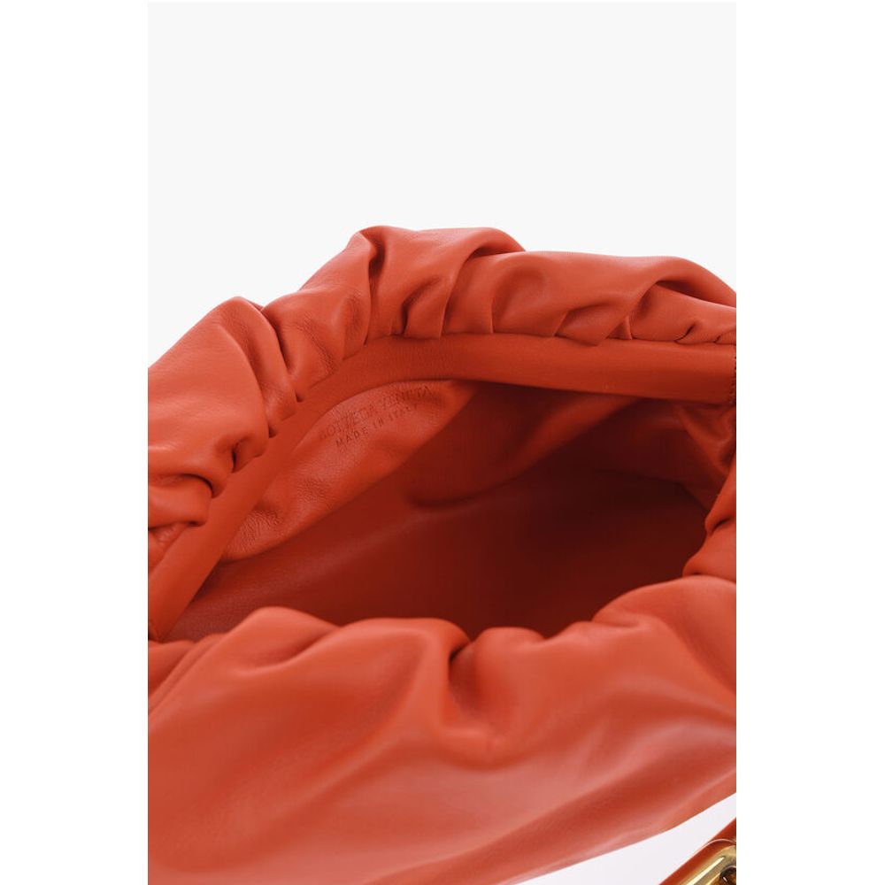 Leather THE CHAIN POUCH Bag with Magnetic Closure