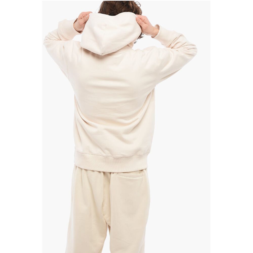 Fleeced Cotton Hoodie with Patch Pocket