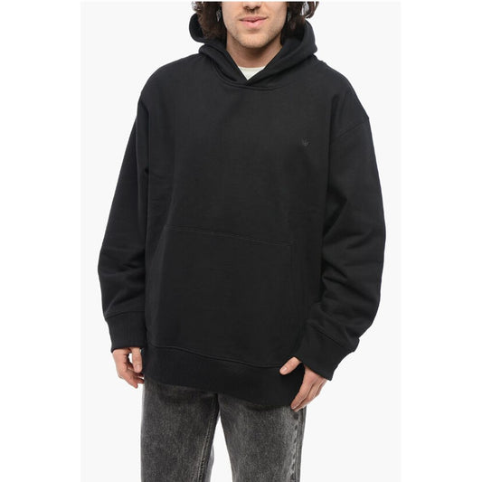 Fleeced Cotton Hoodie with Patch Pocket