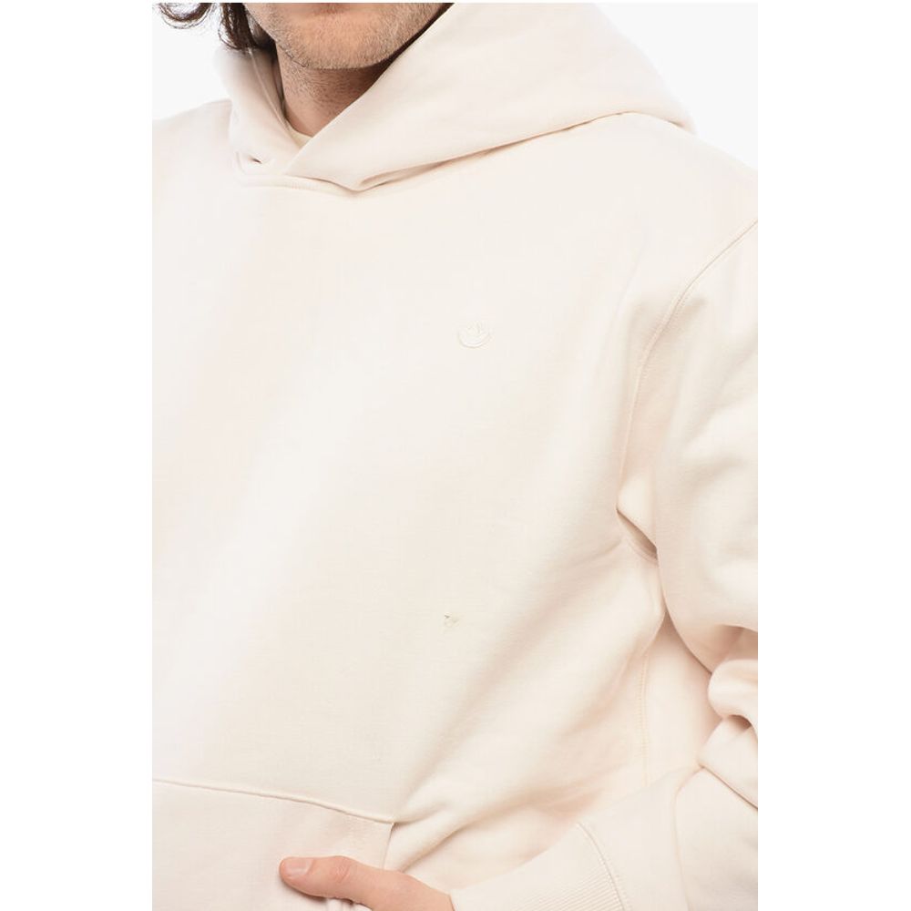 Fleeced Cotton Hoodie with Patch Pocket
