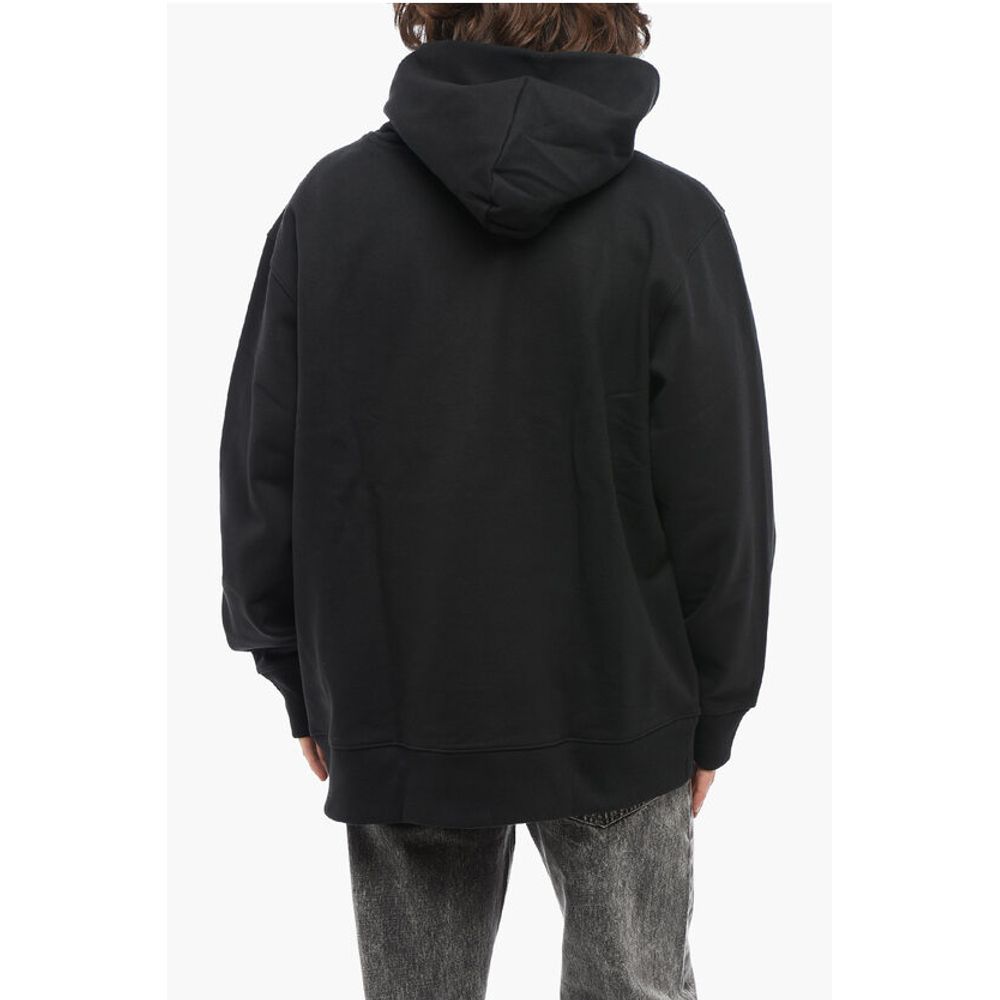 Fleeced Cotton Hoodie with Patch Pocket