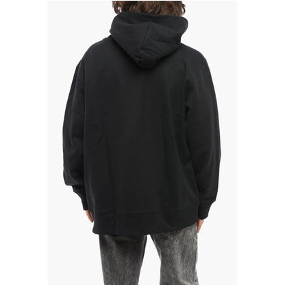 Fleeced Cotton Hoodie with Patch Pocket