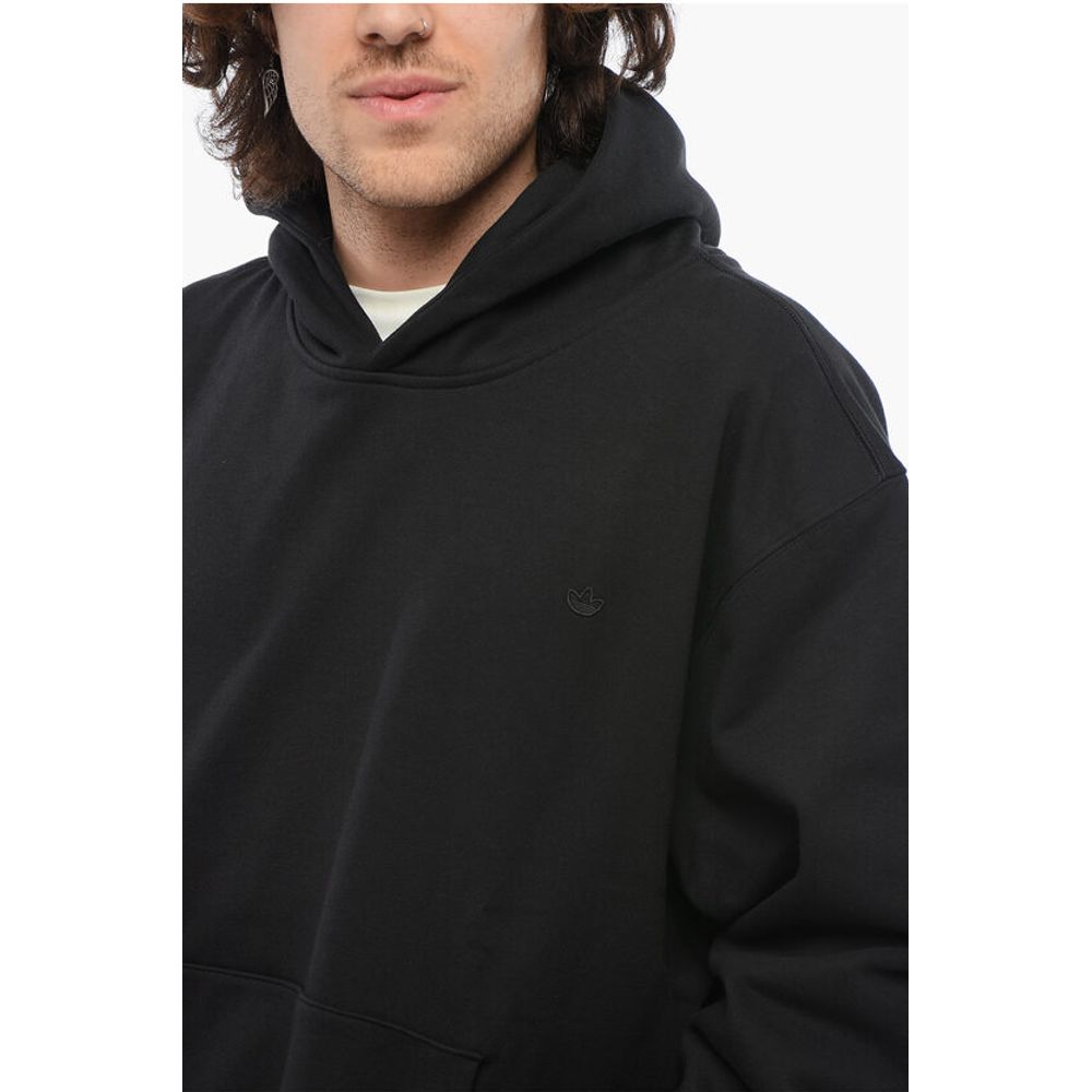 Fleeced Cotton Hoodie with Patch Pocket