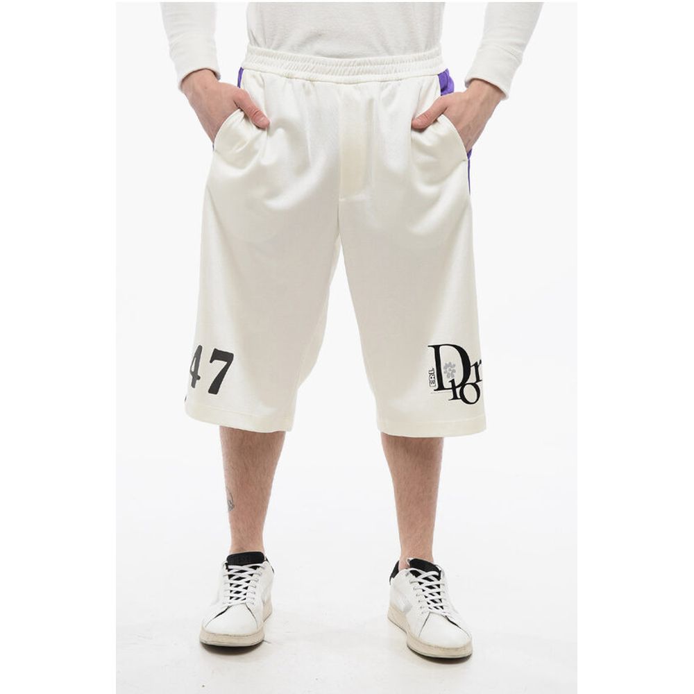 DIOR X ERL Acetate 47 Shorts with Contrasting Bands