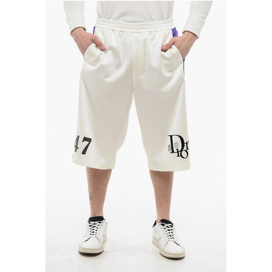 DIOR X ERL Acetate 47 Shorts with Contrasting Bands