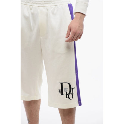 DIOR X ERL Acetate 47 Shorts with Contrasting Bands