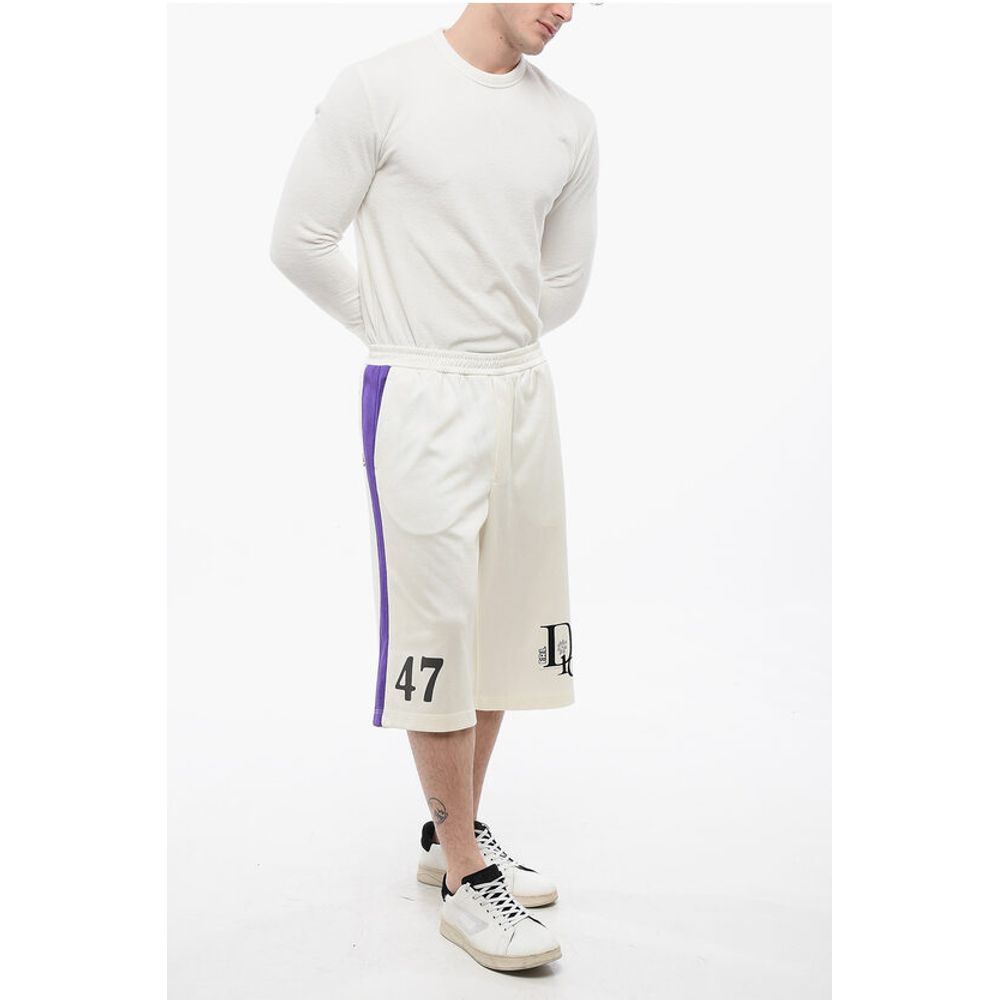 DIOR X ERL Acetate 47 Shorts with Contrasting Bands