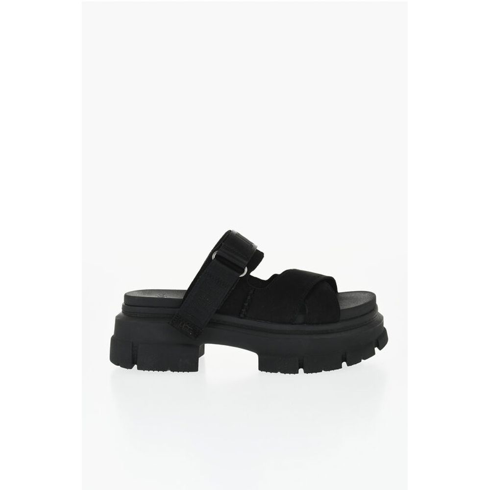 Suede ASHTON Sandals with Logoed Band 4,5cm