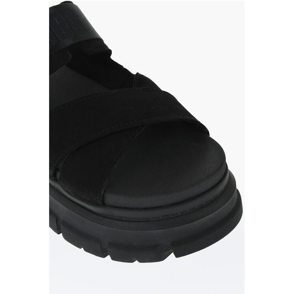 Suede ASHTON Sandals with Logoed Band 4,5cm