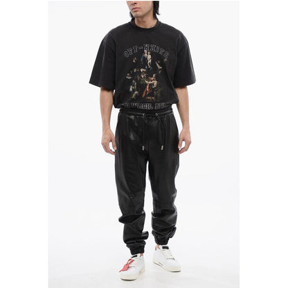Leather Joggers With Drawstrings