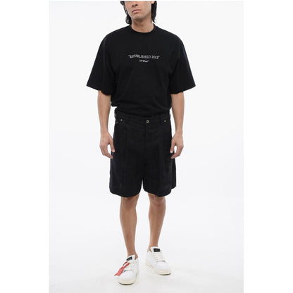 Embroidered 90SLOGO Linen Shorts