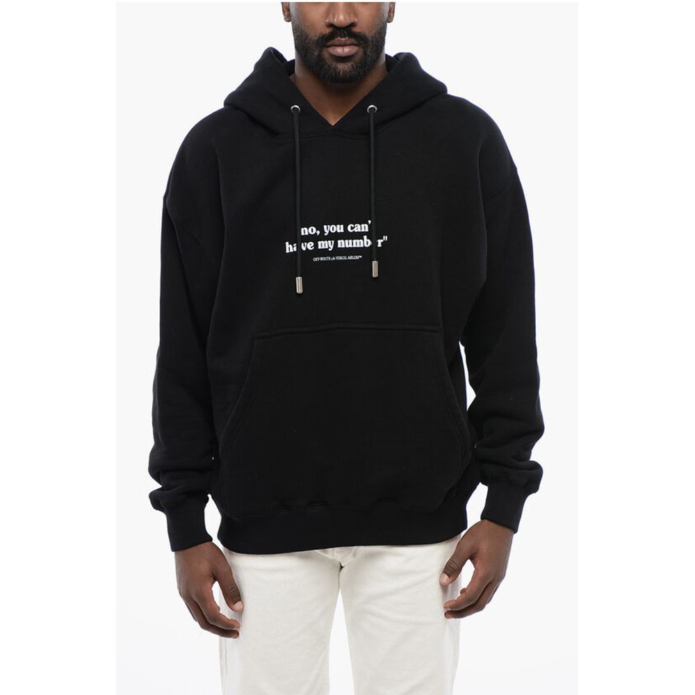 Cotton QUOTE NUMBER SKATE Hoodie with Contrast Print