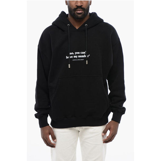 Cotton QUOTE NUMBER SKATE Hoodie with Contrast Print