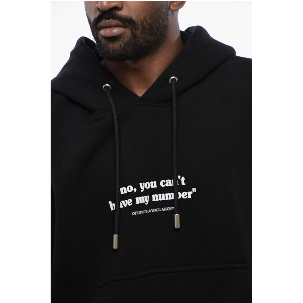 Cotton QUOTE NUMBER SKATE Hoodie with Contrast Print