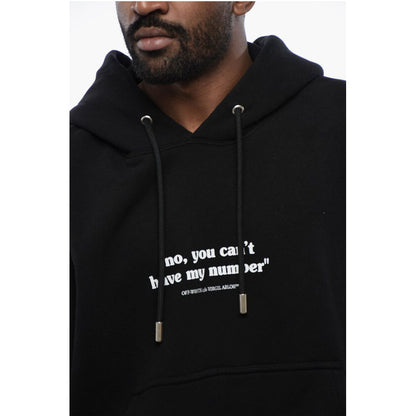 Cotton QUOTE NUMBER SKATE Hoodie with Contrast Print
