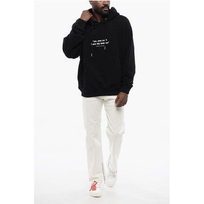 Cotton QUOTE NUMBER SKATE Hoodie with Contrast Print