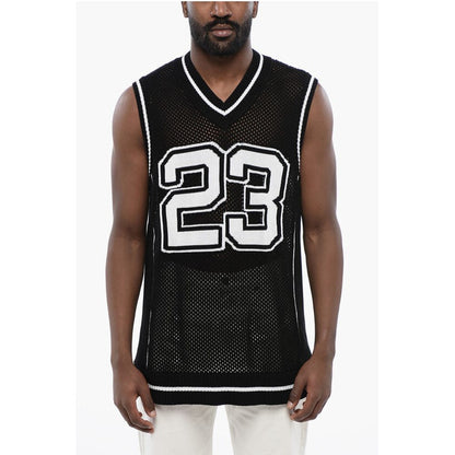 Two Tone Crochet VARSITY NET Tank Top