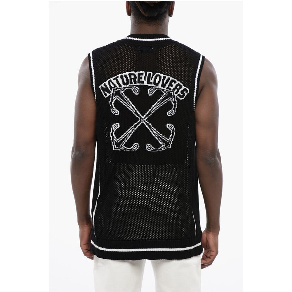 Two Tone Crochet VARSITY NET Tank Top