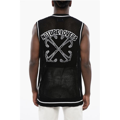 Two Tone Crochet VARSITY NET Tank Top