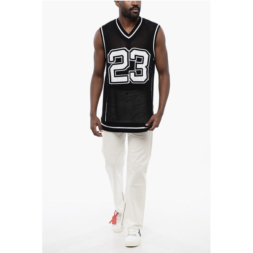 Two Tone Crochet VARSITY NET Tank Top