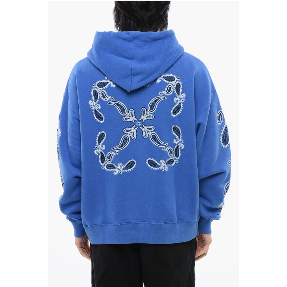Embroidered Brushed Cotton BANDANA ARROW Hoodie