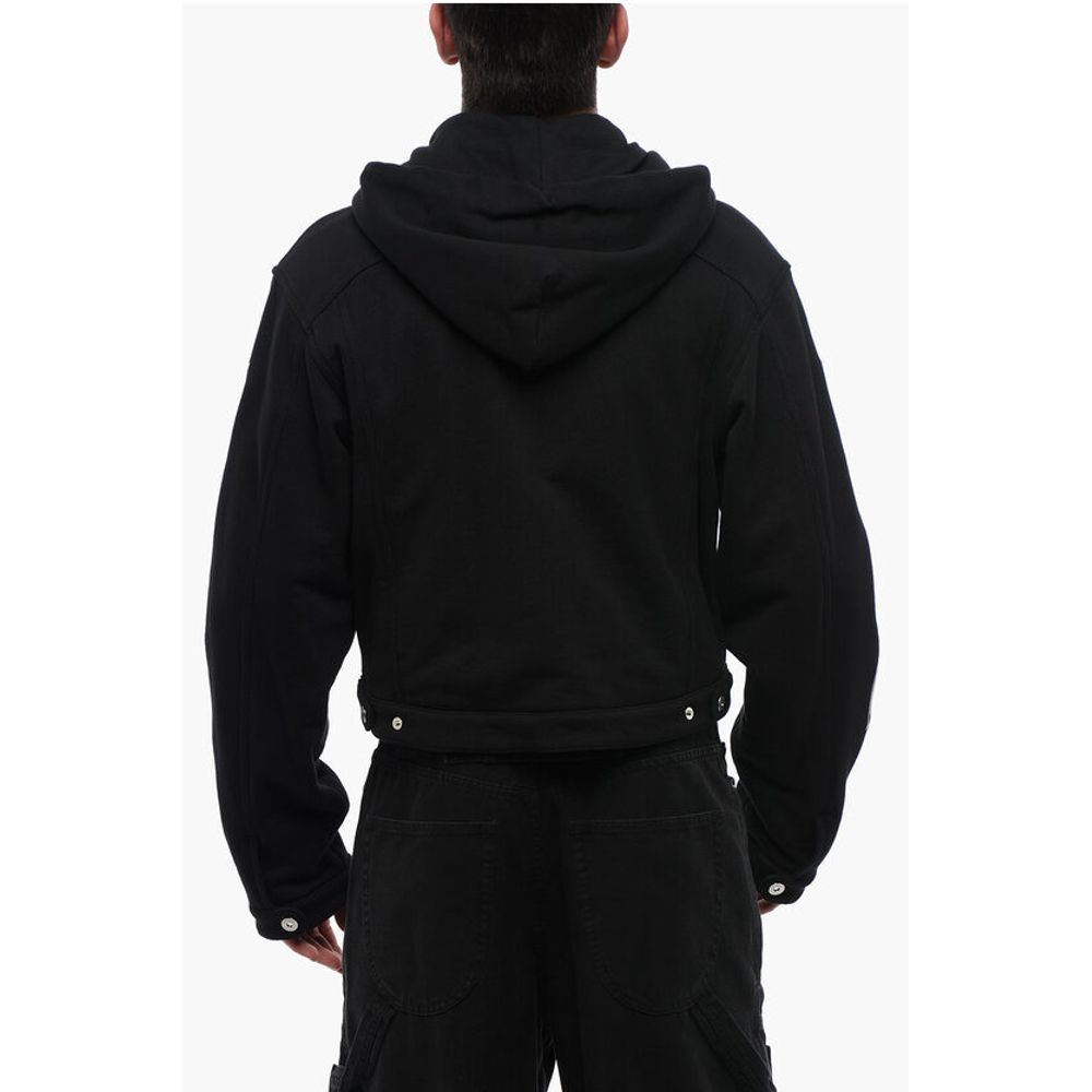 Front Ziped VARSITY DIAG Hoodie with Utility Pockets