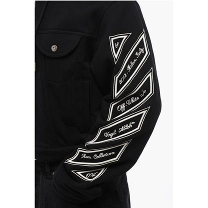 Front Ziped VARSITY DIAG Hoodie with Utility Pockets