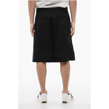 Virgin Wool Shorts With 23 Embroidery