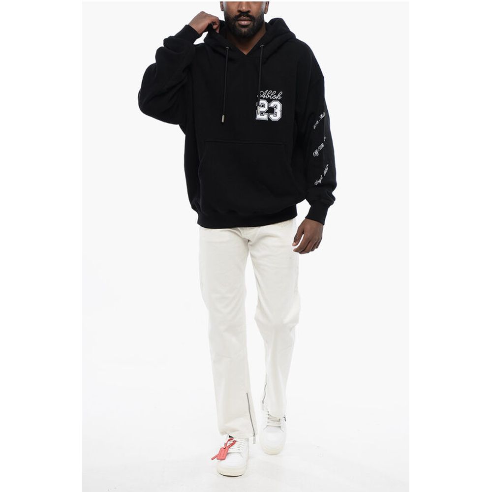 Embroidered Brushed Cotton Hoodie