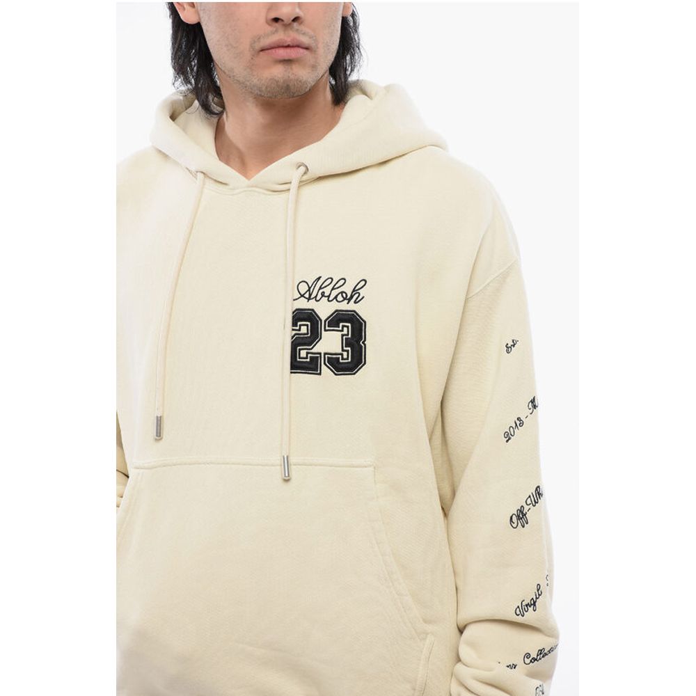 Brushed Cotton 23 LOGO SKATE Hoodie with Contrasting Embroid