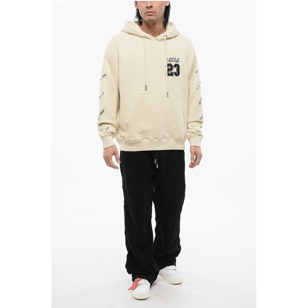 Brushed Cotton 23 LOGO SKATE Hoodie with Contrasting Embroid