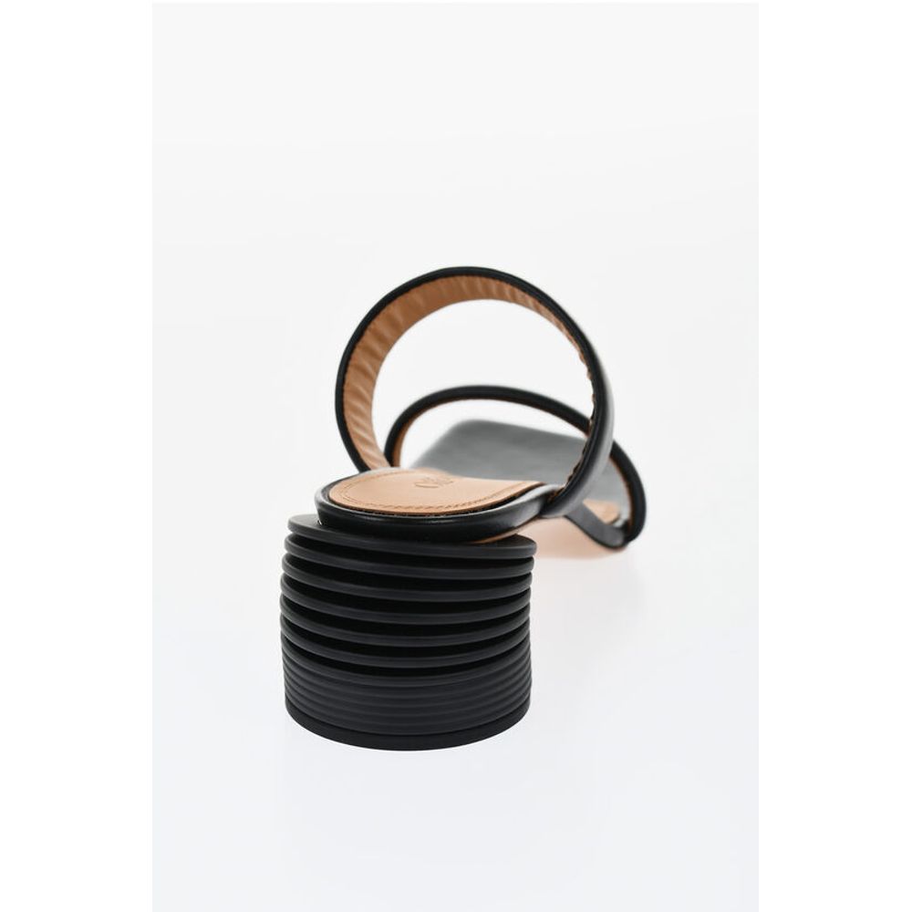 Leather SPRING Sandals With Standard Heel 6 cm