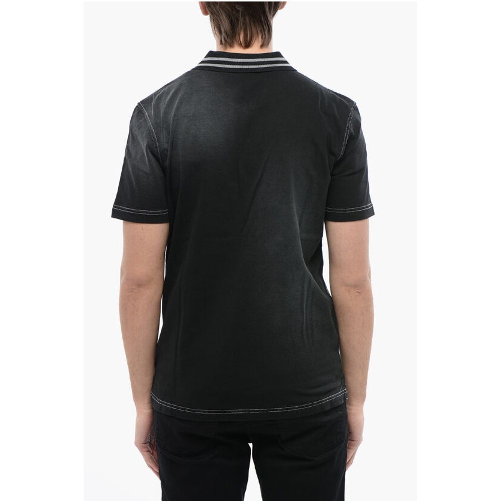 RED TAG Acid Wash T-SMID Polo Shirt with 2-Buttons