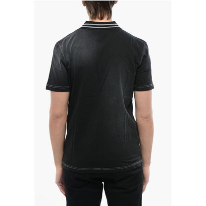 RED TAG Acid Wash T-SMID Polo Shirt with 2-Buttons