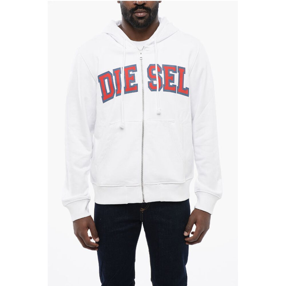 Printed S-GINN Hoodie with Zip Closure
