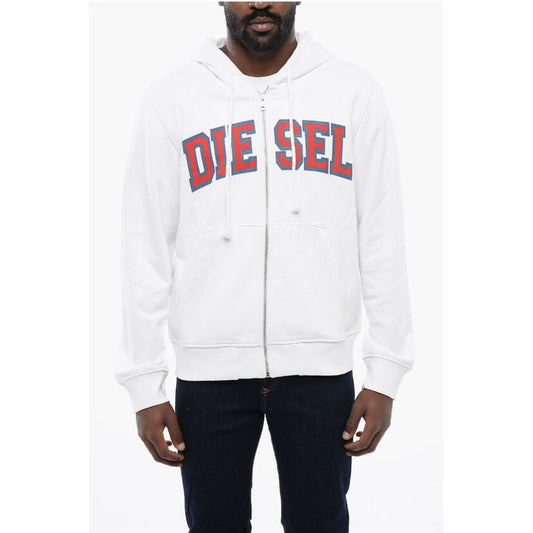 Printed S-GINN Hoodie with Zip Closure