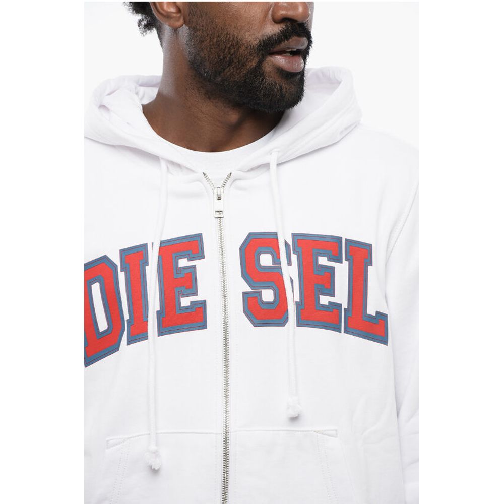Printed S-GINN Hoodie with Zip Closure
