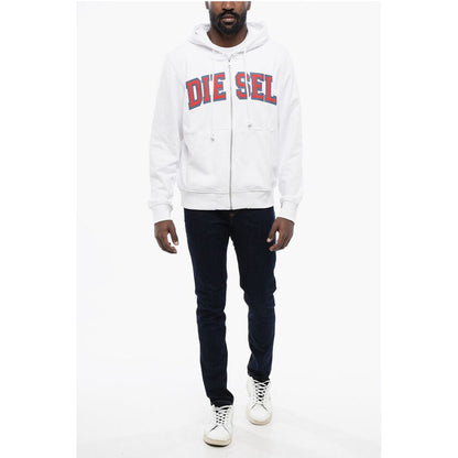 Printed S-GINN Hoodie with Zip Closure