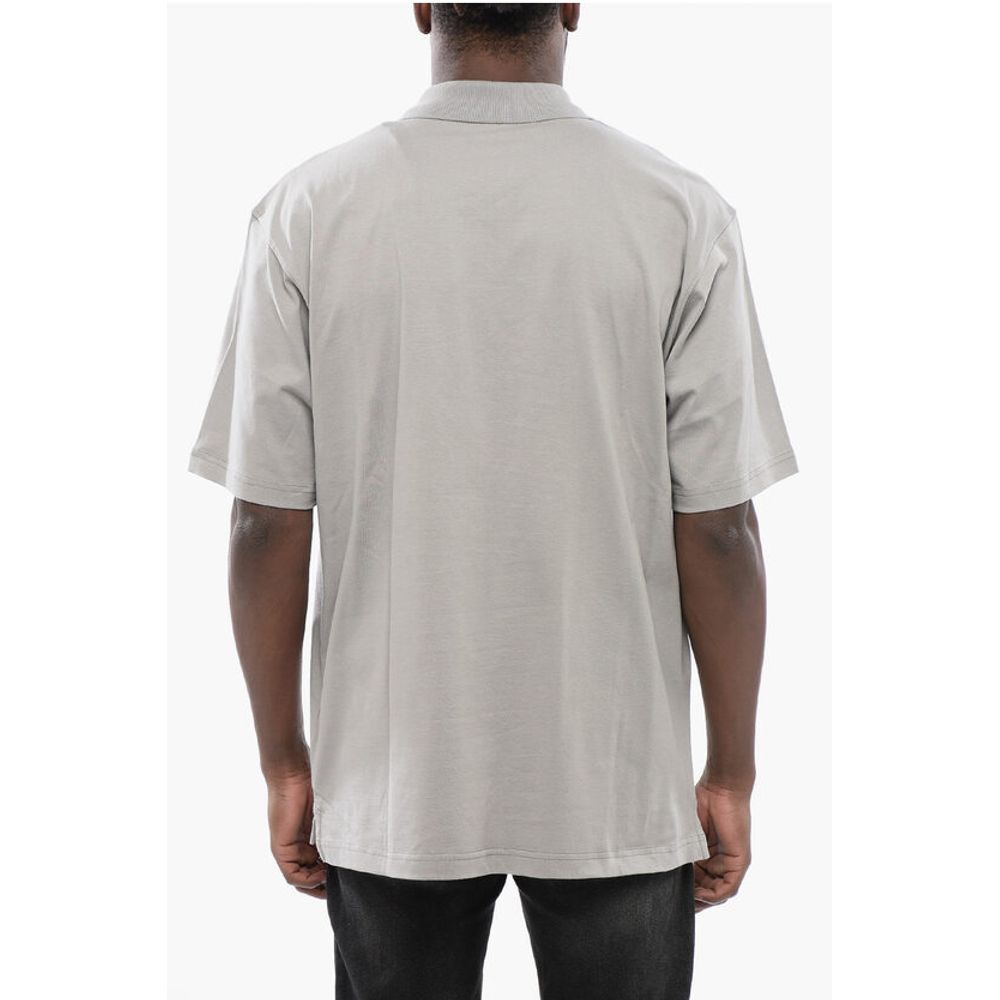 Cotton Jersey T-VOR-OD Polo Shirt with Half-Zip Closure and