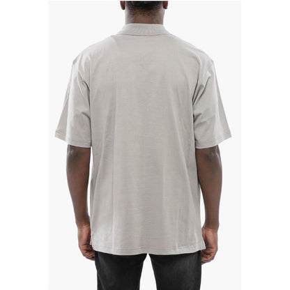 Cotton Jersey T-VOR-OD Polo Shirt with Half-Zip Closure and