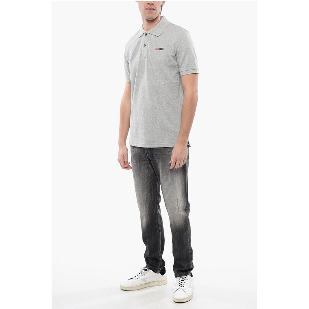 RED TAG Cotton Piquè T-SMITH-DIV Polo Shirt with Contrasting