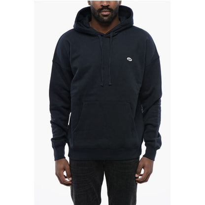 Solid Color S-ROB-HOOD-DOVAL-PJ Hoodie with Patch Pocket