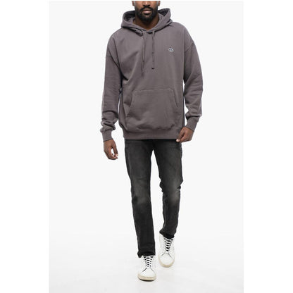Solid Color S-ROB-HOOD-DOVAL-PJ Hoodie with Patch Pocket