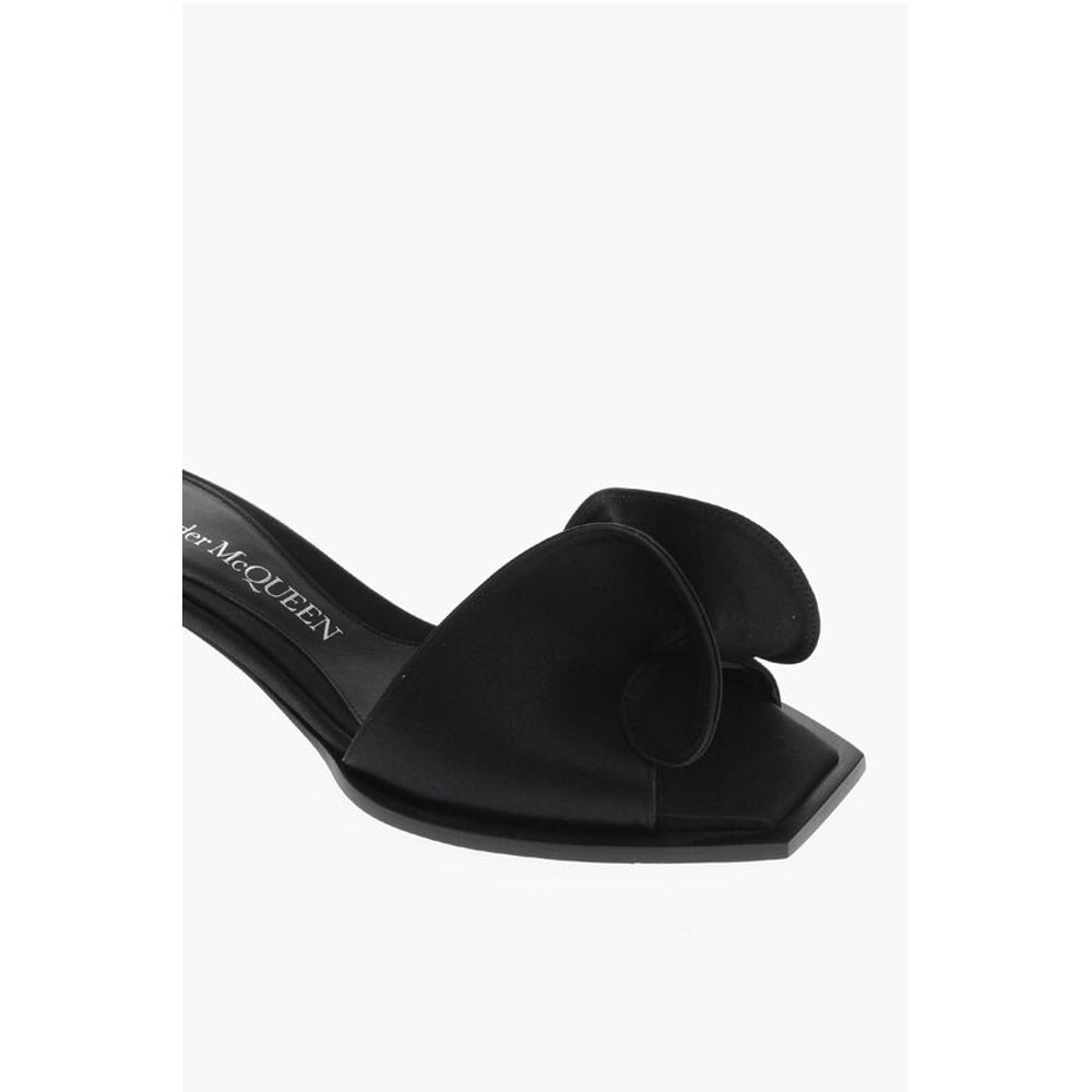 Crepè Silk Sandals with Bow Design 4cm